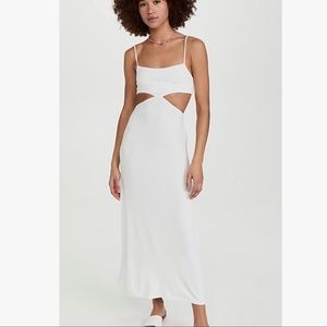 Free People Piper Midi Dress White Size Large